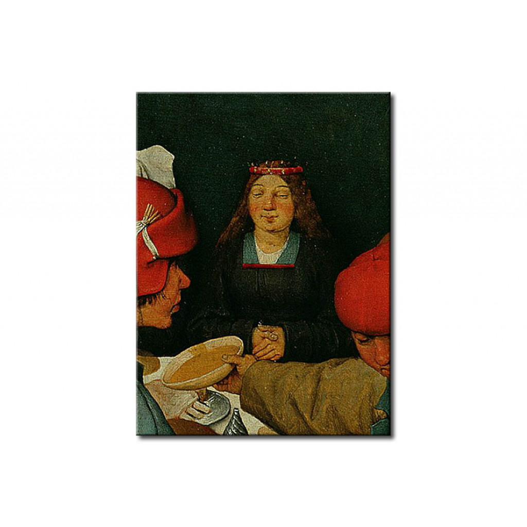 Schilderij  Pieter Bruegel The Elder: Peasant Wedding (Bauernhochzeit) (detail Of