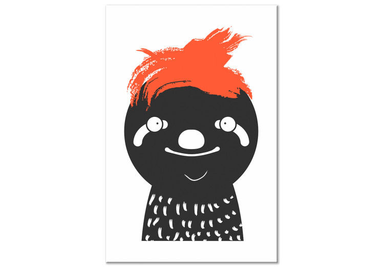 Leinwandbild Roter Haarschopf - lustige Illustration für Kinder mit Tiermotiv