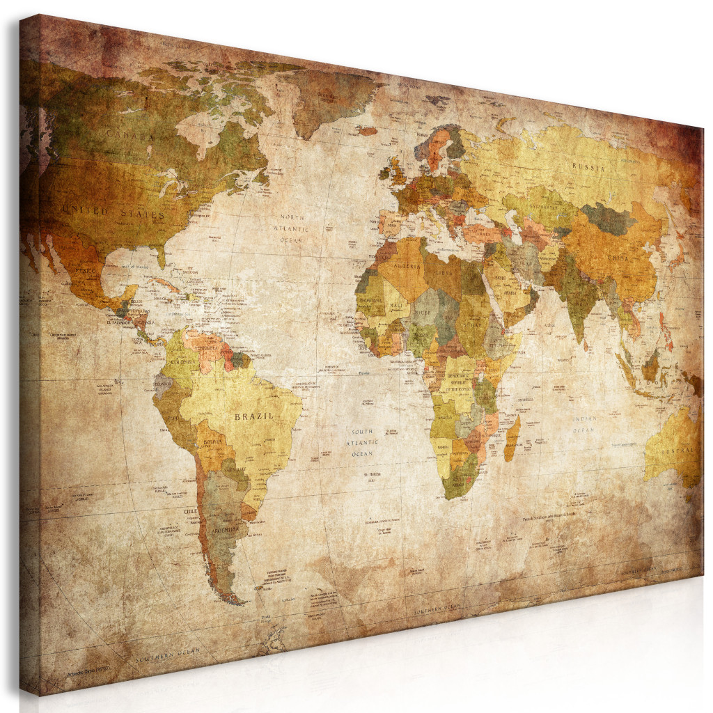 Duży Obraz XXL Mapa świata: Podróż W Czasie II [Large Format]