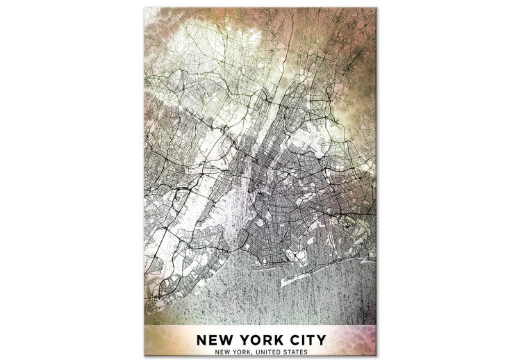 Canvas Print New York City plan - USA city map with inscription 132083