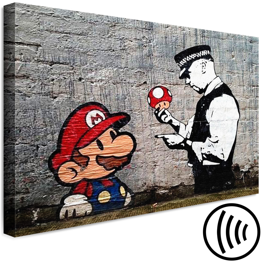 Canvastavla Mario And Cop By Banksy