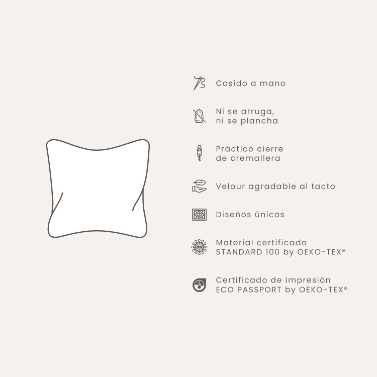 Cojin de velour Geometric herringbone - a minimalist pattern in art deco style velour cushions 147083 additionalImage 4
