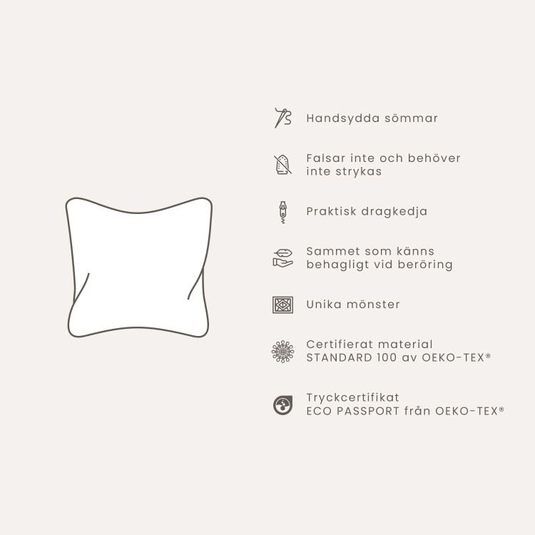 Sammets kudda Geometric herringbone - a minimalist pattern in art deco style velour cushions 147083 additionalImage 4