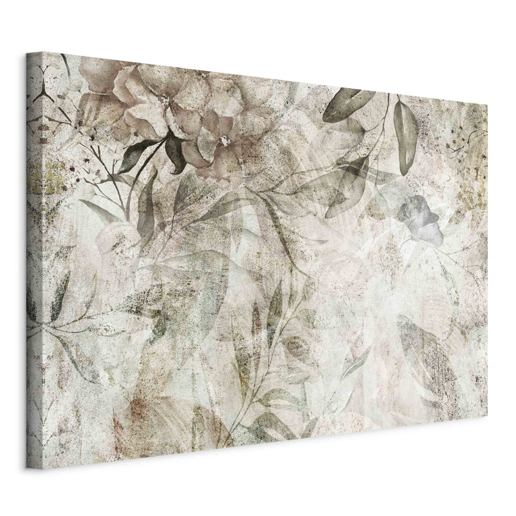 Beautiful Background - A Flower Motif On An Old Surface In Patina Colors [Large Format]