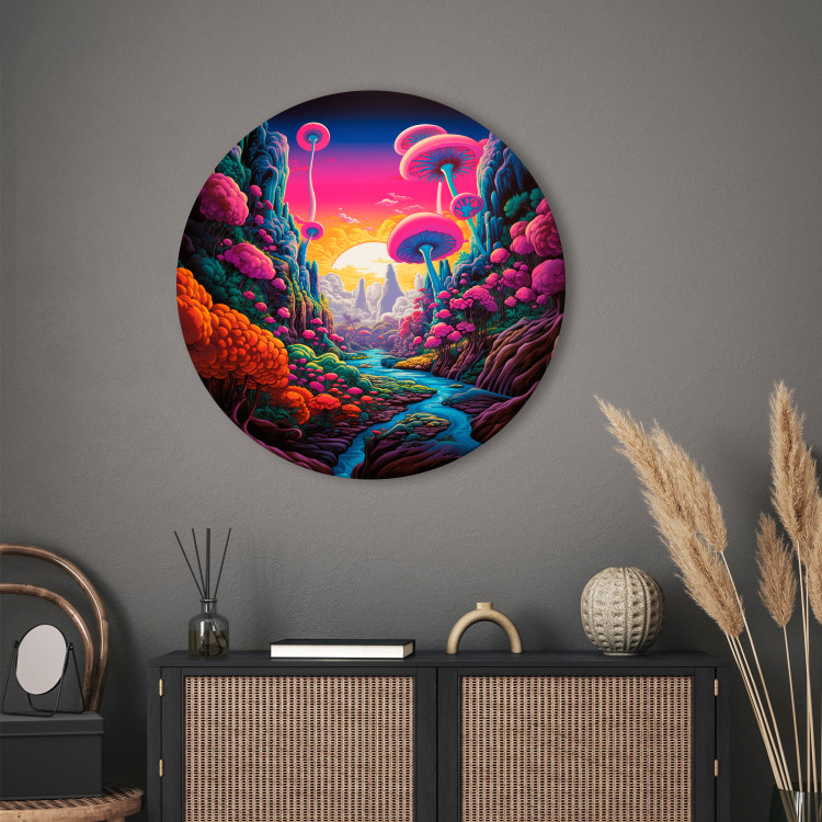 Rundes Bild Colorful Land - Psychedelic Valley in Intense Colors 151583 additionalImage 2