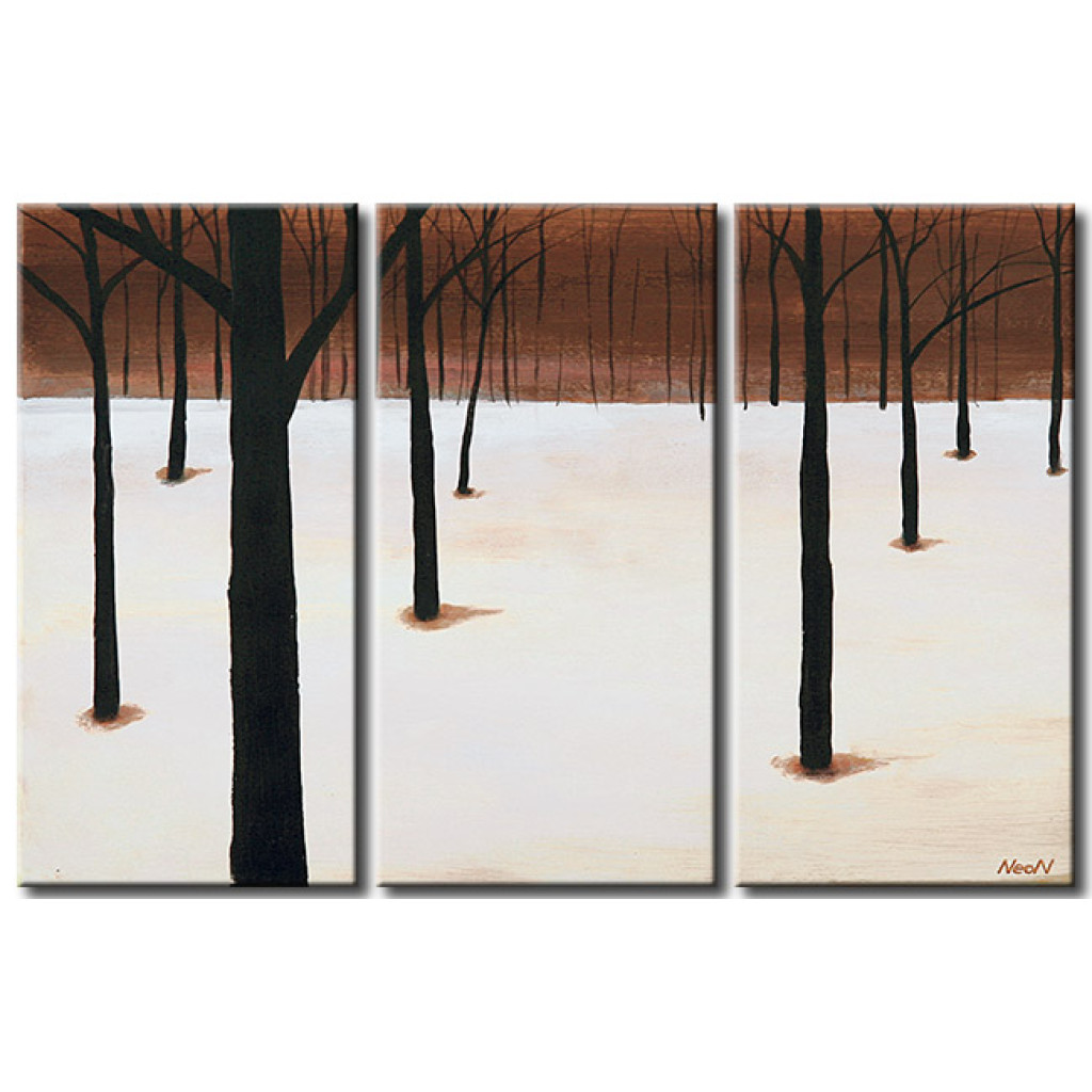 Pintura Floresta De Inverno