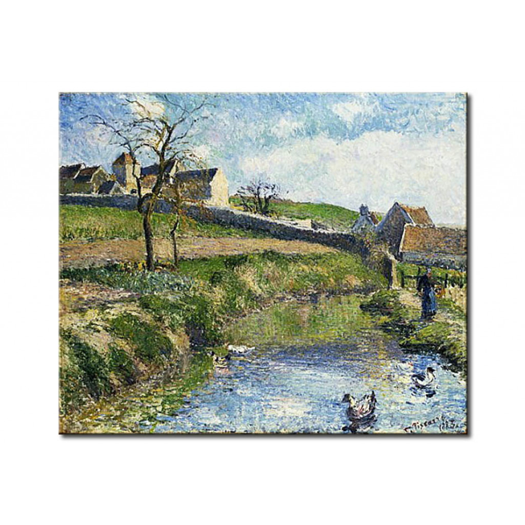 Schilderij  Camille Pissarro: The Farm At Osny