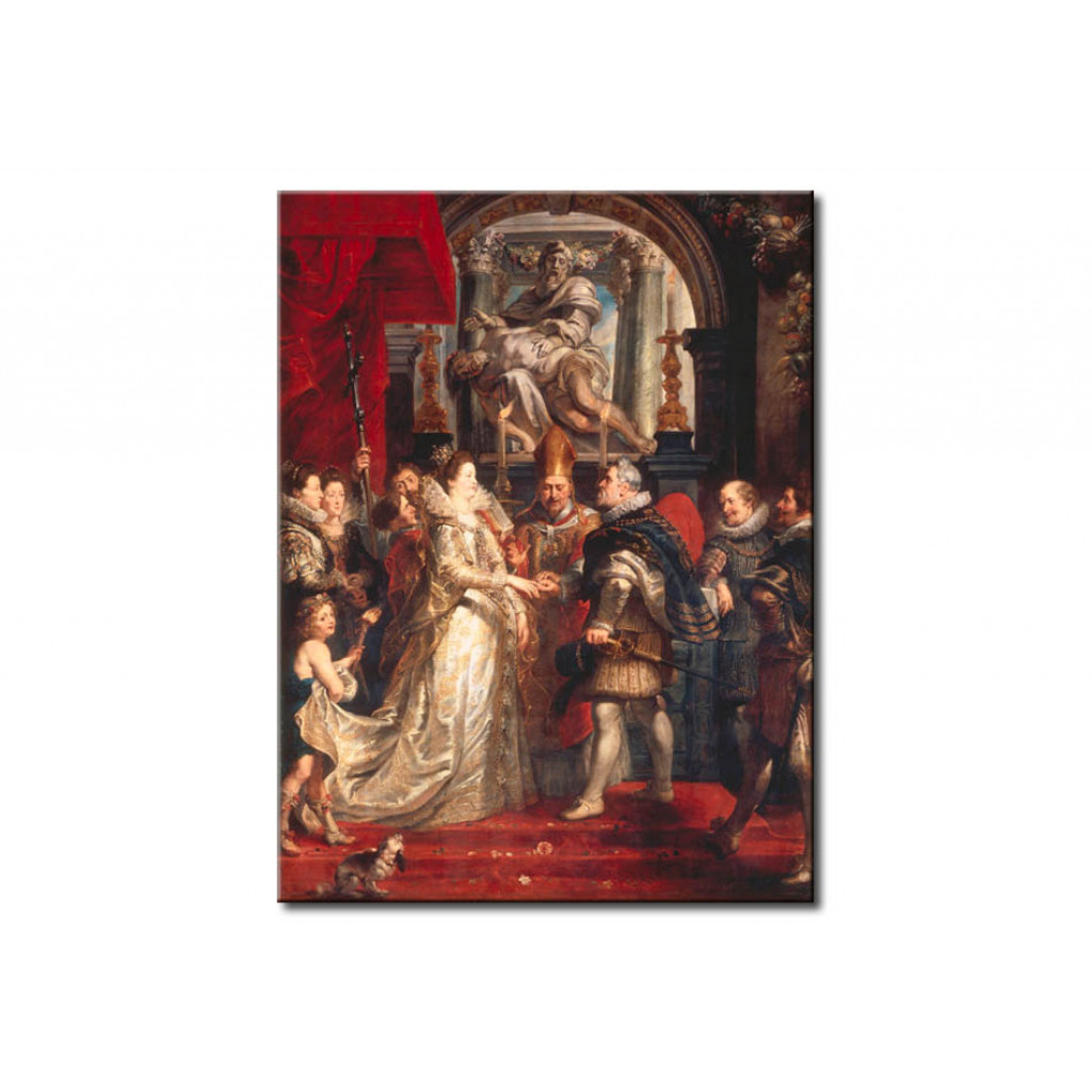 Schilderij  Peter Paul Rubens: The Marriage Per Procurationem Of Marie De' Medici And King Henri IV Of France