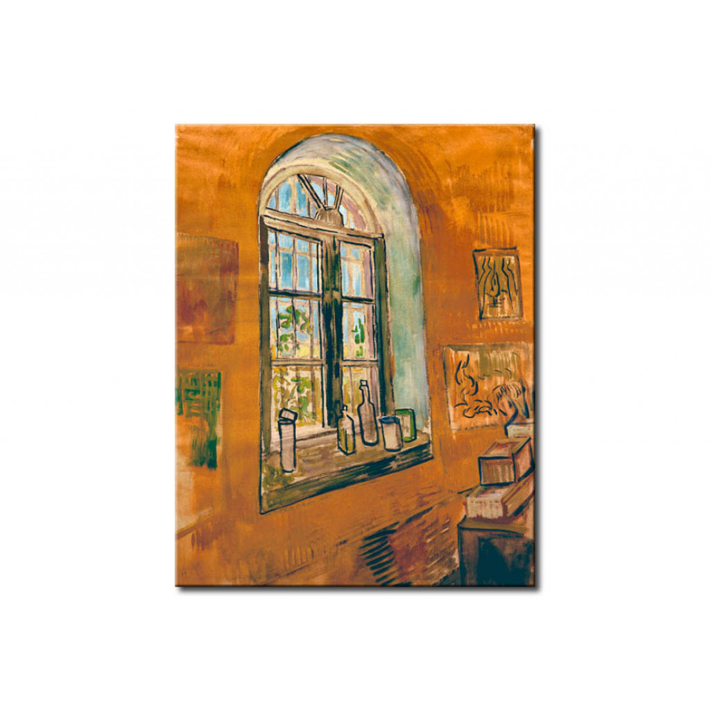 Schilderij  Vincent Van Gogh: Studio Window