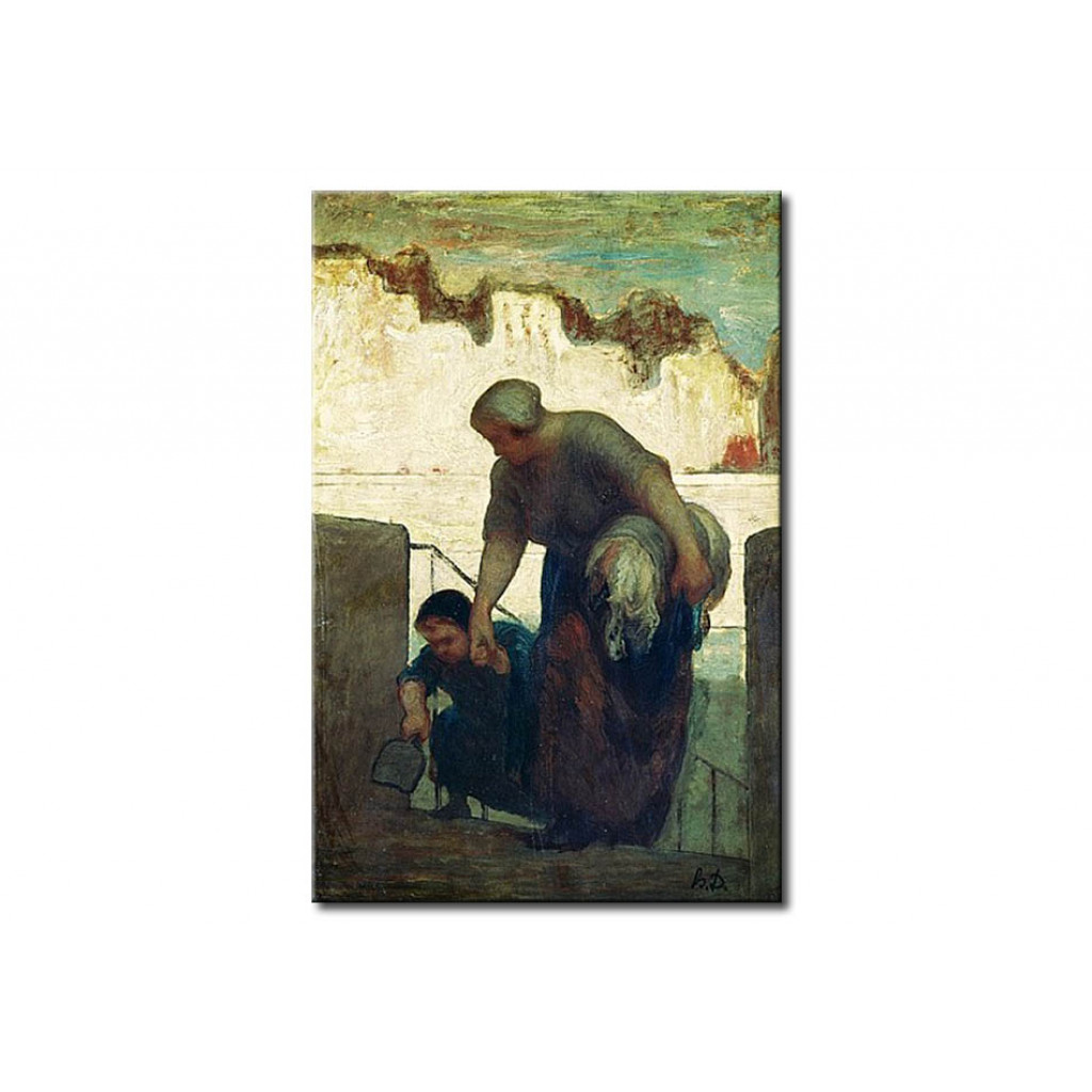 Schilderij  Honoré Daumier: The Washerwoman