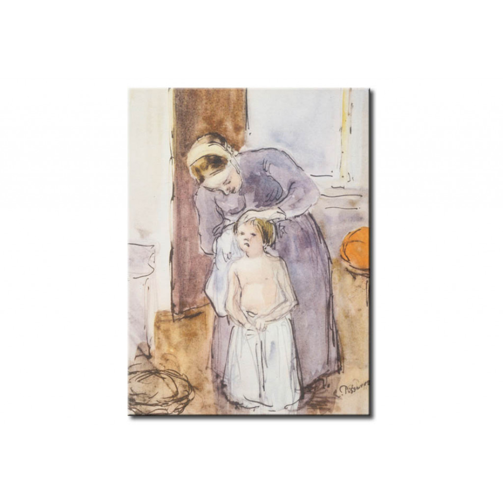 Schilderij  Camille Pissarro: The Toilette