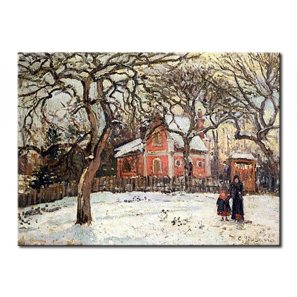 Schilderij  Camille Pissarro: Chestnut Trees At Louveciennes