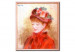 Riproduzione Giovane donna con cappello di fiori 54383