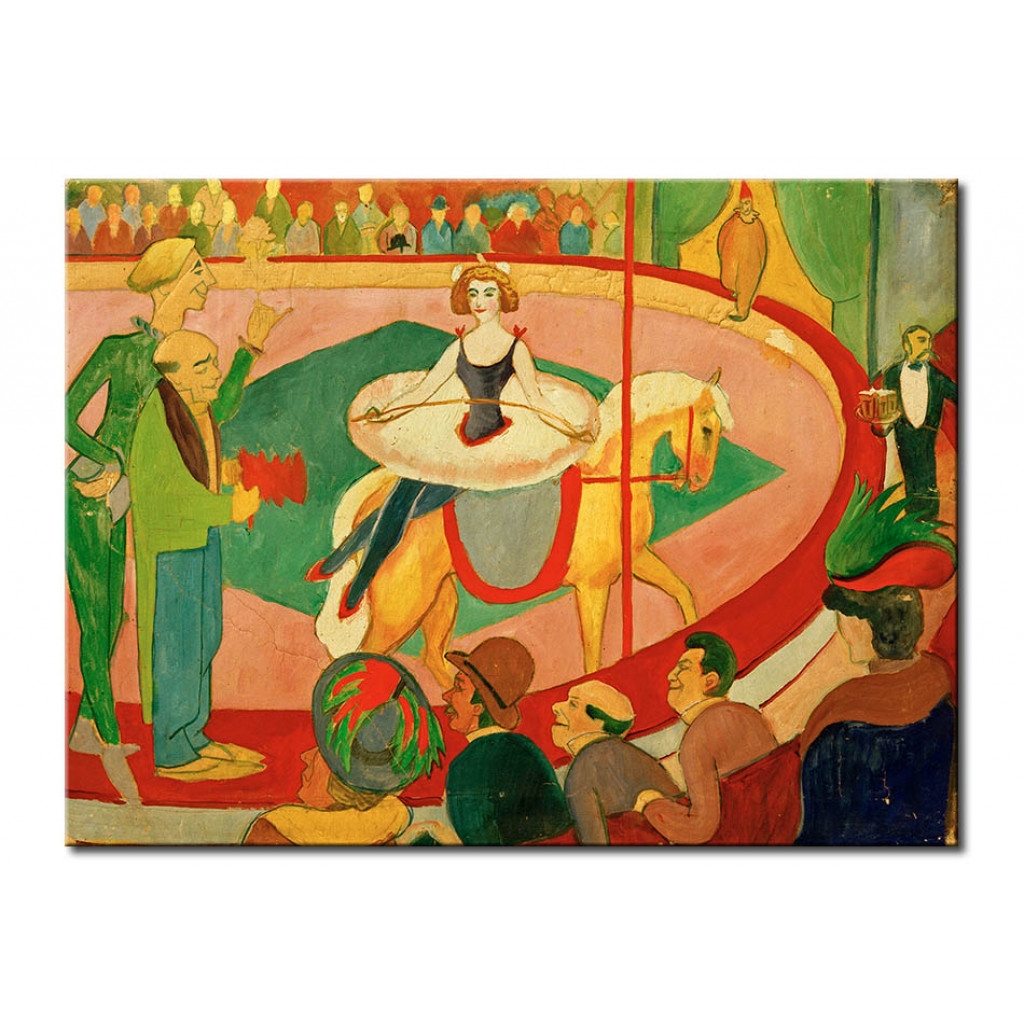Schilderij  August Macke: Circusbild I: Kunstreiterin