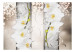 Mural Flores Elegantes - abstração com orquídeas brancas em fundo de padrão 60183 additionalThumb 1