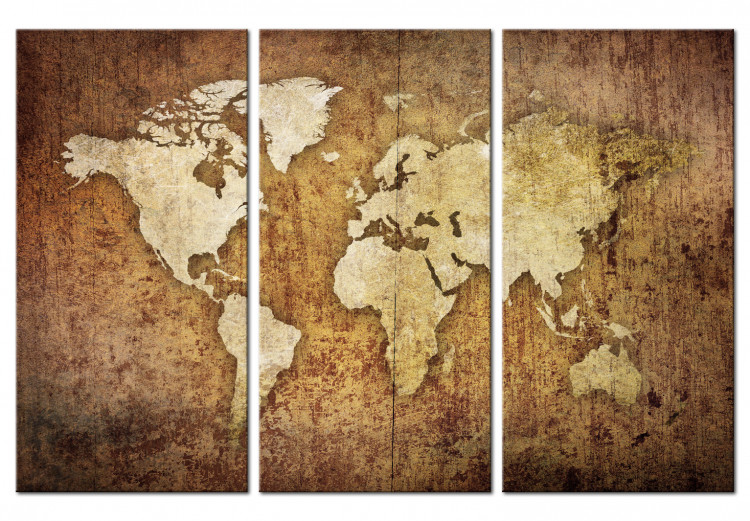 Mapa świata: brązowa tekstura