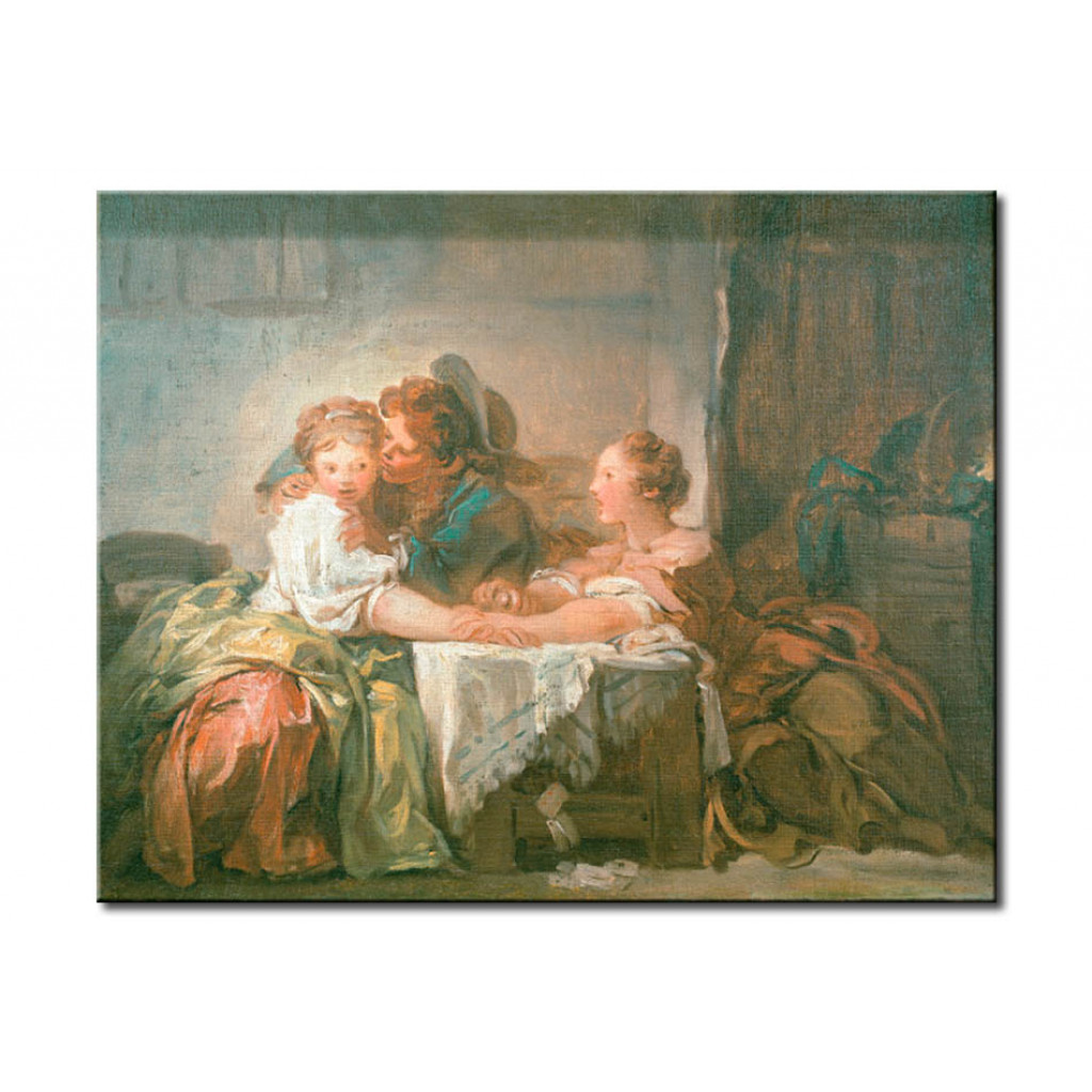 Schilderij  Jean-Honoré Fragonard: The Lost Forfeit