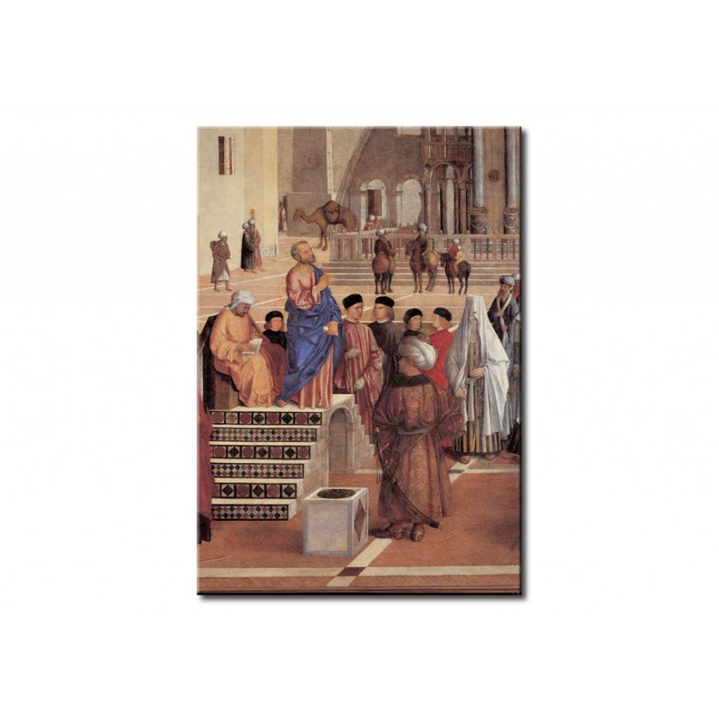 Schilderij  Gentile Bellini: Sermon Of St.Mark The Evangelist In Alexandria