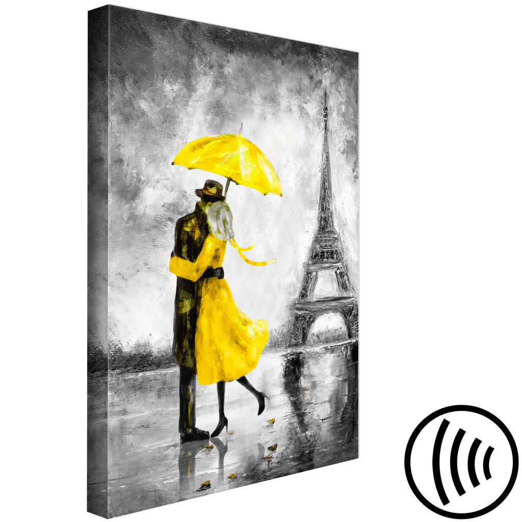 Schilderij  Parijs: Paris Fog (1 Part) Vertical Yellow