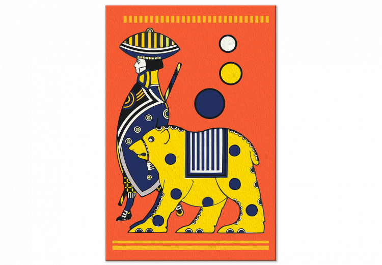 Paint by number Yellow Giant - Man Leading a Bear in an Asian Style 144093 additionalImage 4