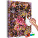 Obraz do malowania po numerach Suche kwiaty - okazały bukiet w odcieniach różu i brązu, fioletowe tło 146193 additionalThumb 6