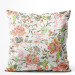 Sammets kudda Peach floral arabesque - a colourful composition of flowers 147093