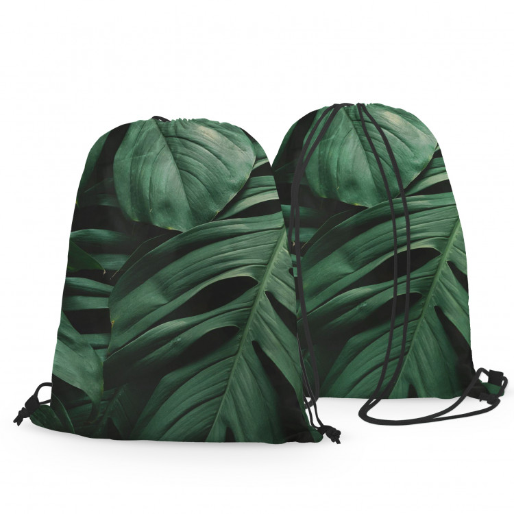 Mochila Unusual leaves - a composition of exotic plants with rich detailing 147393 additionalImage 3