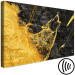 Canvas Howling Wolf - Shining Golden Animal on a Black Coal Background 148793 additionalThumb 6