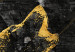 Quadro Howling Wolf - Shining Golden Animal on a Black Coal Background 148793 additionalThumb 5