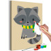 Kit de pintura por números para niños Winter Raccoon - Portrait of a Young Pet With a Scarf 149793 additionalThumb 7