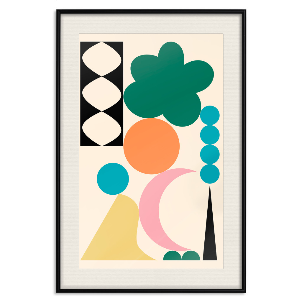Posters: Colorful Composition - Arrangement Of Geometric Elements