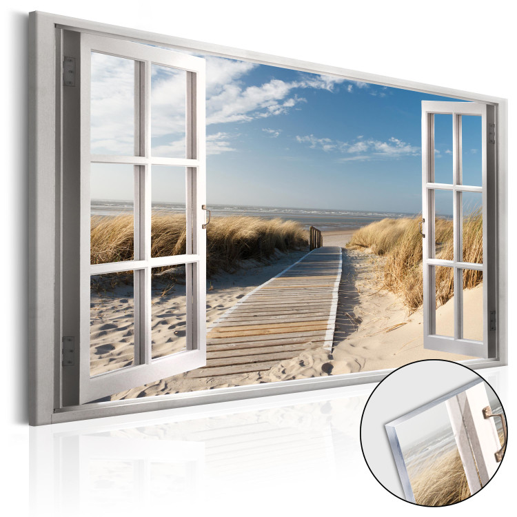 Acrylic Print Window: Beach View [Glass] 150593