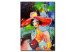 Quadro su tela Ritratto colorato di una donna (1 parte) - astrazione con personaggio 46993