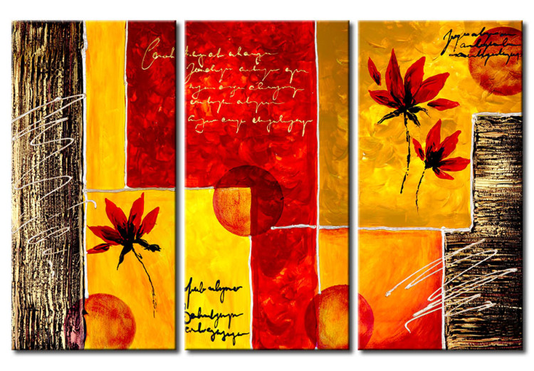 Pintura em tela Flores vermelhas  47293