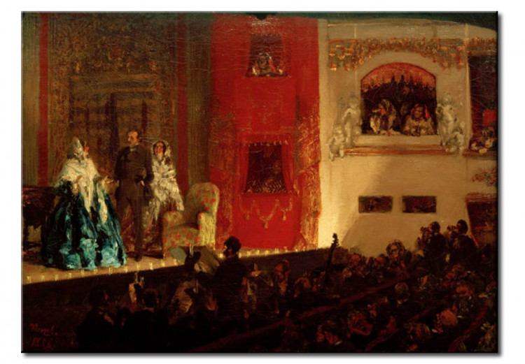 Reprodução da pintura famosa Théâtre du Gymnase in Paris 51093