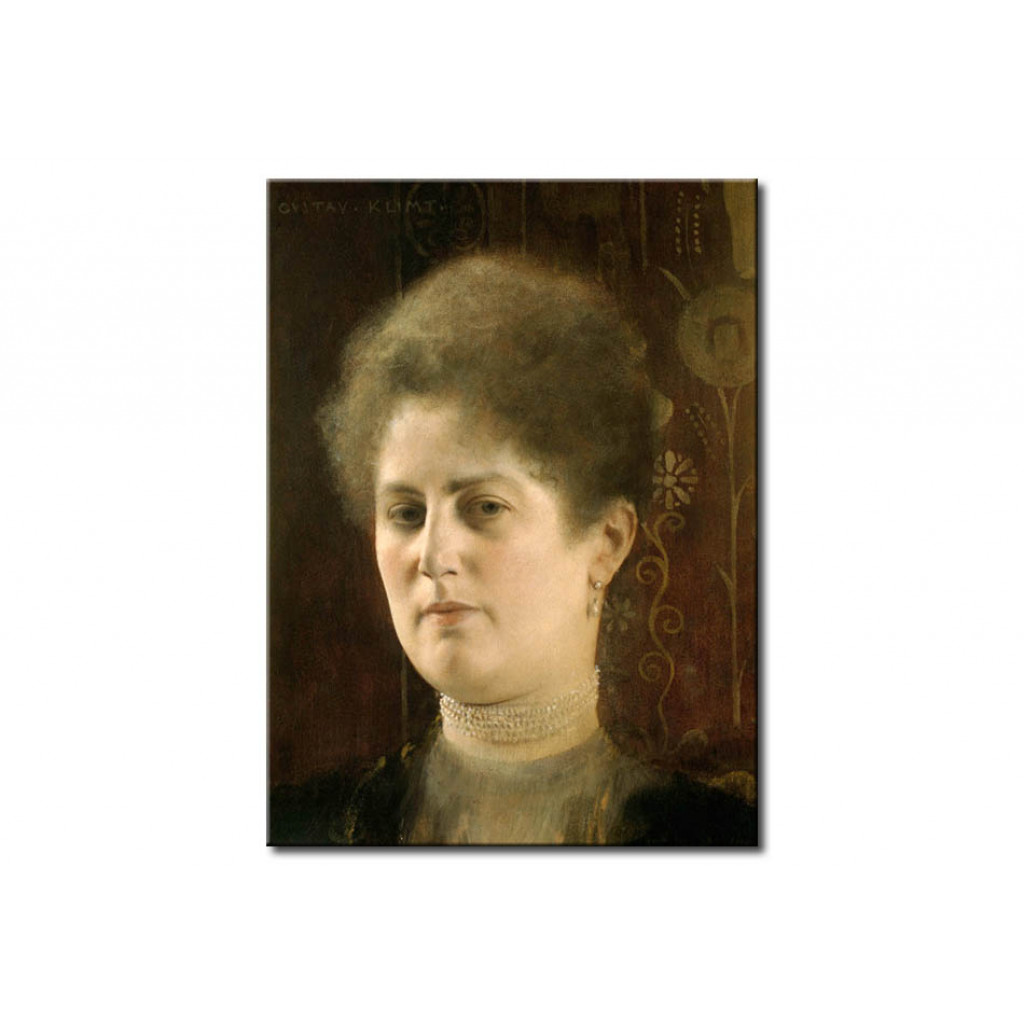 Schilderij  Gustav Klimt: Damenbildnis (Bildnis Frau Heymann?)