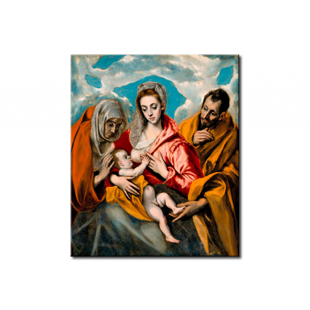Schilderij  El Greco: The Holy Family With Saint Anna