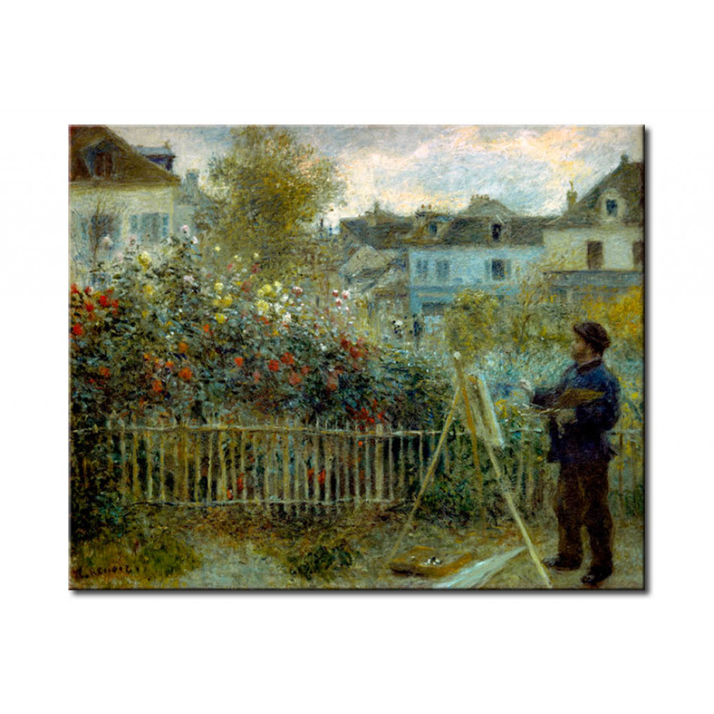 Quadro Monet Peignant Dans Son Jardin à Argenteuil