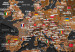 Fototapeta Czarno-brązowa stylowa mapa świata z flagami 98093 additionalThumb 3
