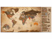 Mapa świata zdrapka na ścianę Mapa vintage - plakat na płycie (wersja francuska) 106904