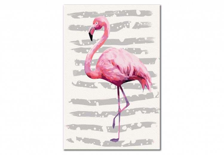 Wandbild zum Malen nach Zahlen Schöner Flamingo 107504 additionalImage 6
