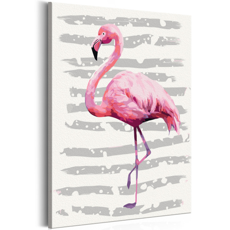 Wandbild zum Malen nach Zahlen Schöner Flamingo 107504 additionalImage 5