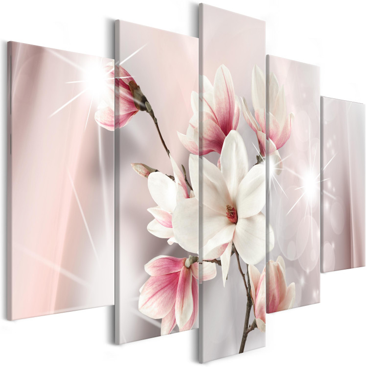 Obraz Olśniewające magnolie (5-częściowy) szeroki 107904 additionalImage 2