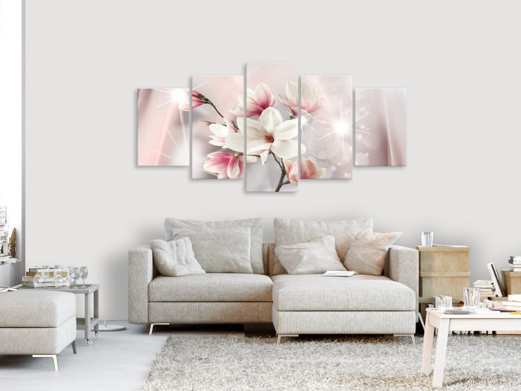 Obraz Olśniewające magnolie (5-częściowy) szeroki 107904 additionalImage 3