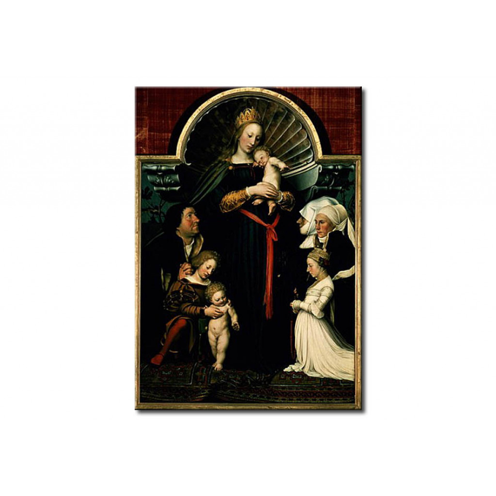 Schilderij  Hans Holbein De Jonge: Madonna Of The Burgermeister Meyer
