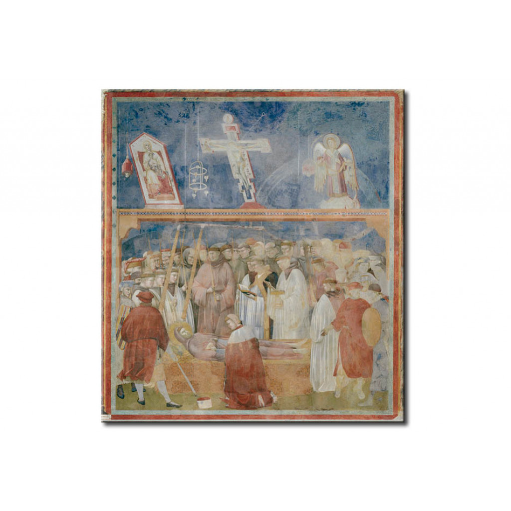 Schilderij  Giotto Di Bondone: The Doubting Jerome Convinces Himself That St. Francis' Stigmas Are Real