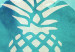 Obraz Owoc malarstwa - grafika ananasa na niebieskim, akwarelowym tle 115304 additionalThumb 5