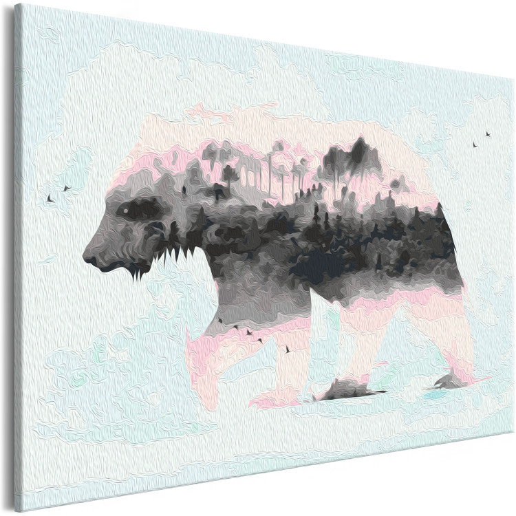 Wandbild zum Malen nach Zahlen Pastel Teddy Bear 132404 additionalImage 5