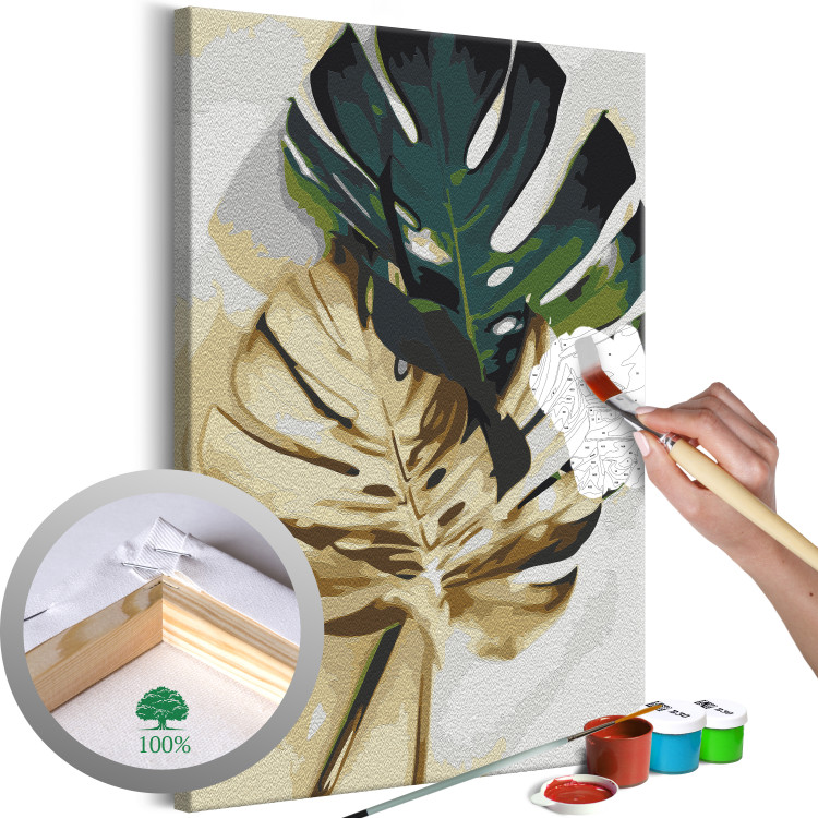 Paint by number Golden Monstera 135404