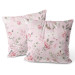 Sammets kudda Spring charm - vintage-style rose and magnolia on pale pink background 147104 additionalThumb 2